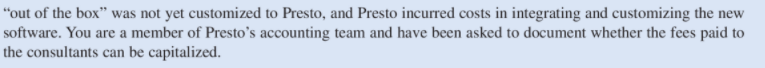 for leases identified during its ASC 842 (Leases) adoption, Presto purchased a
