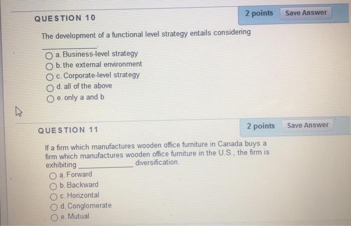  QUESTION 10 2 points Save Answer The development of a functional