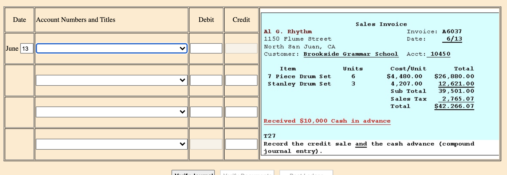 Please help with journalizing these:) I really appreciate any and all help.