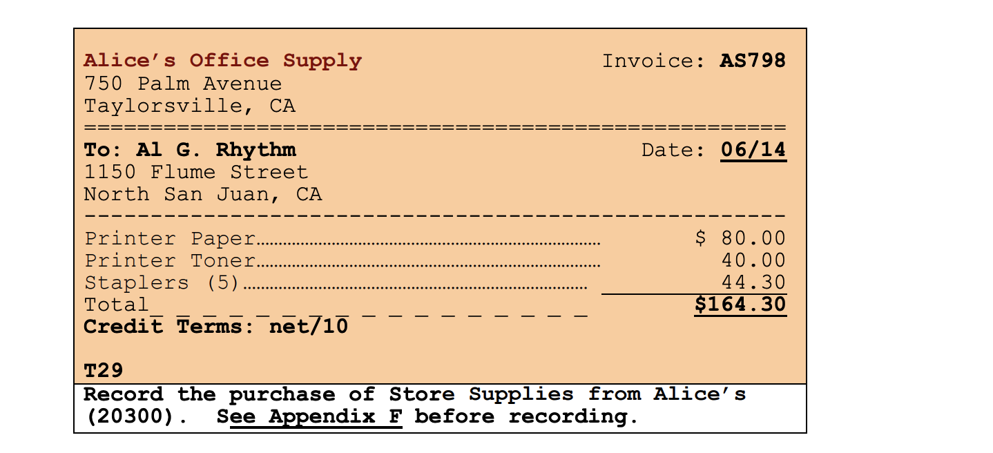 and Titles Debit Credit Sales Invoice Al G. Rhythm Invoice: A6037 1150