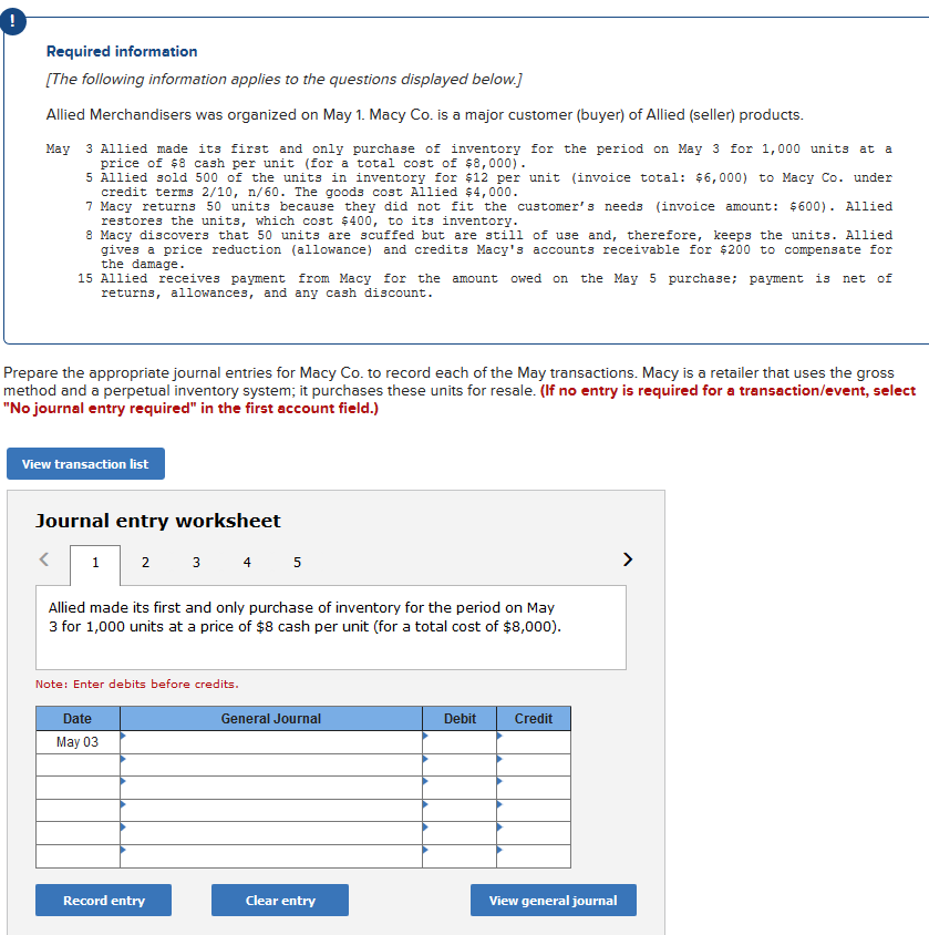 information applies to the questions displayed below.] Allied Merchandisers was organized on