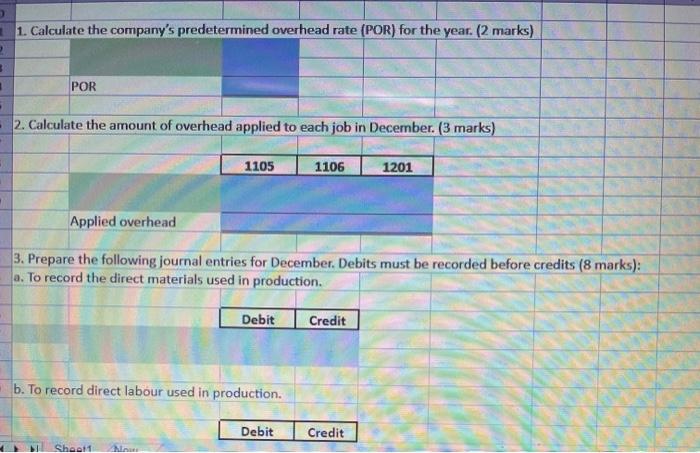 lawn equipment and uses a job costing system. At the beginning of