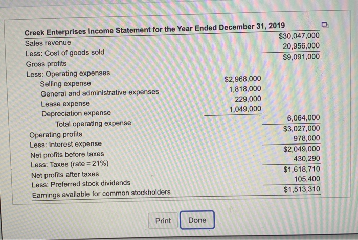 Enterprises, which has requested a $3,530,000 loan, to assess the firm's financial