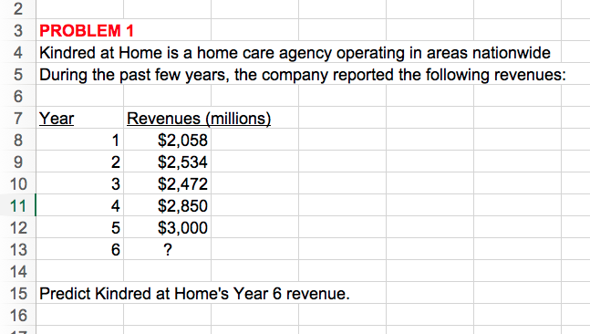 please show work in detail with formulas on EXCEL 2 3