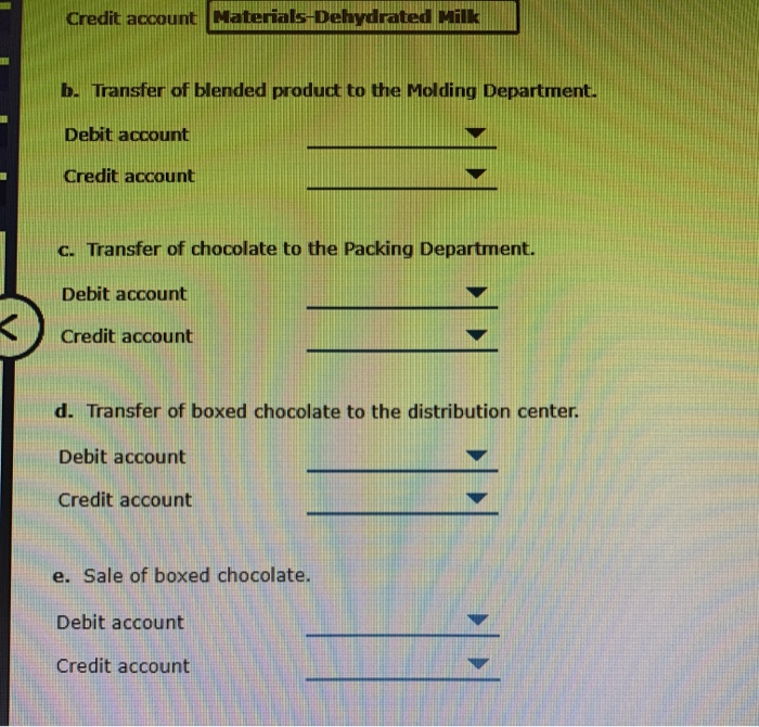Hershey Company manufactures chocolate confectionery products. The three largest raw materials are