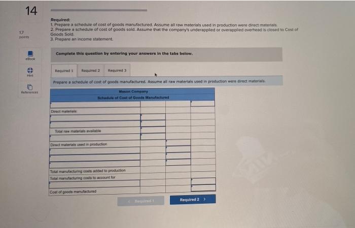 completed year are taken from the accounting records of Mason Co 1.7