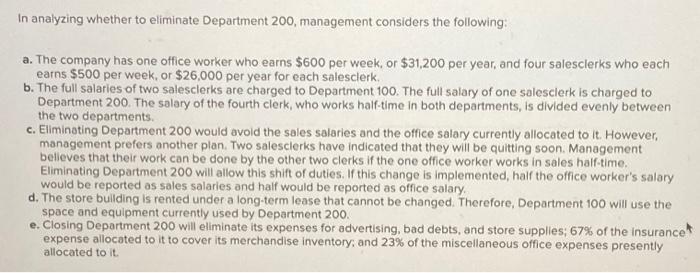 department LO P4 [The following information applies to the questions displayed below)