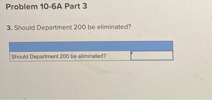 company's departmental income statements show the following. ELEGANT DECOR COMPANY Departmental Income
