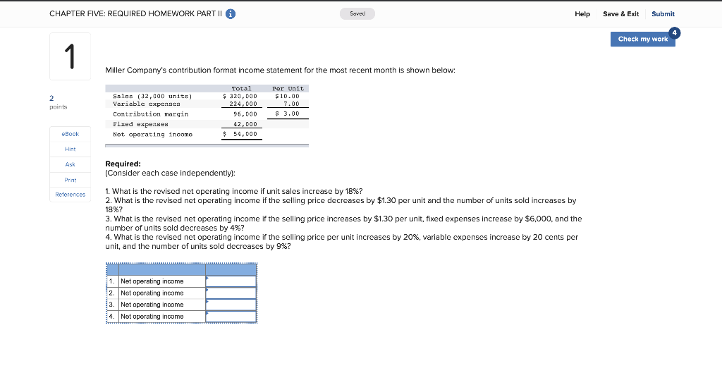  CHAPTER FIVE: REQUIRED HOMEWORK PART II A Seved Help Save &