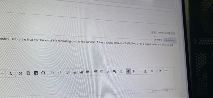 aestion 5 A B and Care partners and sharing income and loss