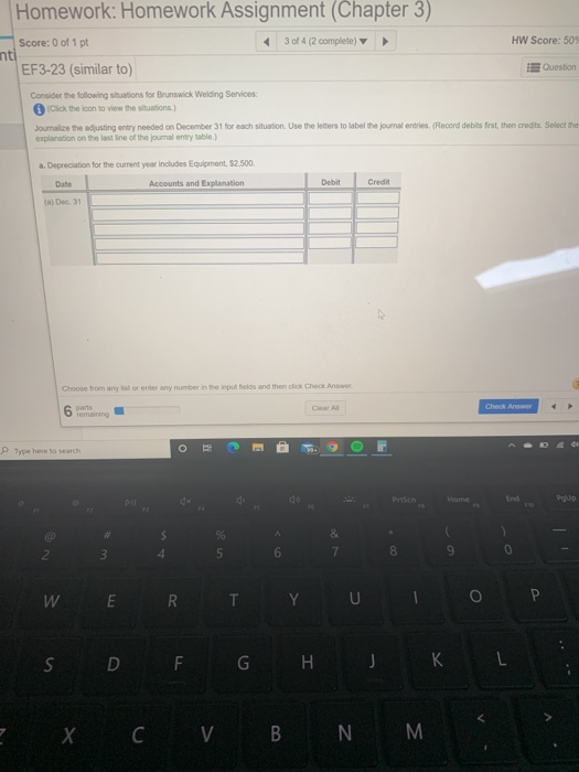  Homework: Homework Assignment (Chapter 3) Score: 0 of 1 pt 3