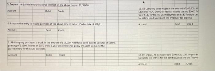 #BAND #12 - THEY ARE EACH WORTHS POINTS 1. AB Company has