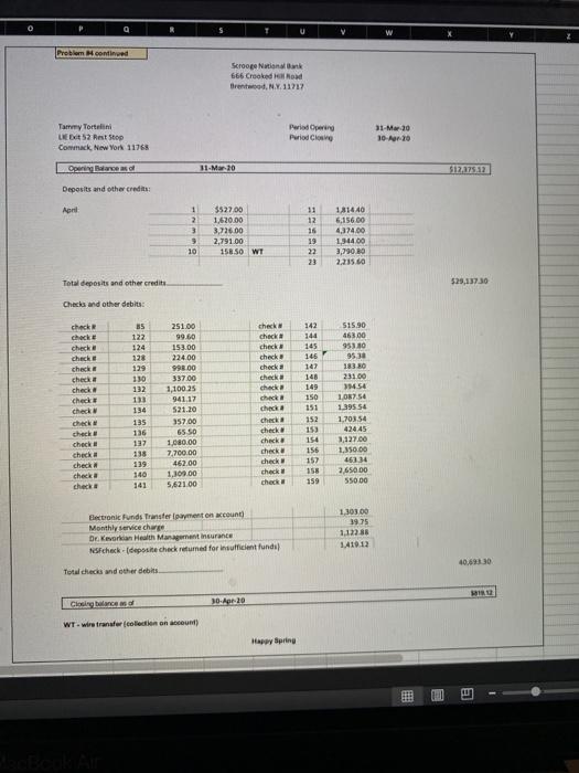 the month ended april 30, 2020 ( assume any errors, if any