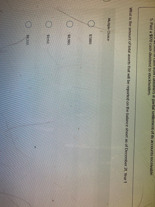 the following transactions during Year 1 its first year in operation 1.