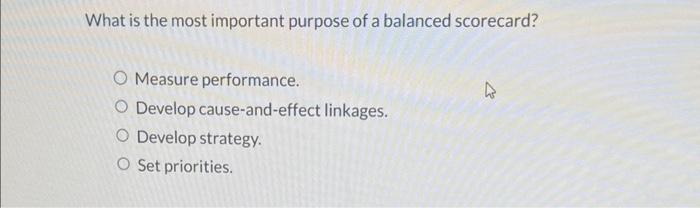 need help ASAP please What is the most important purpose of a