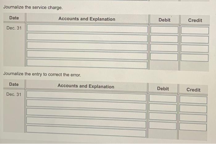 10,360 Checks and other Debits: Dec 8 NSF 100 Dec. 840 11