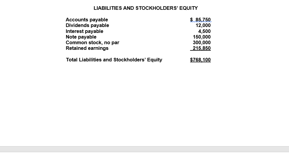 value. Part I is completed and listed below for your reference. ***