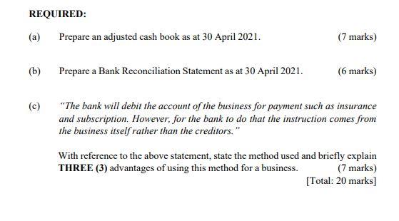 Buddies Cafe on 30 April 2021 shows a credit balance amounted RM29,040.
