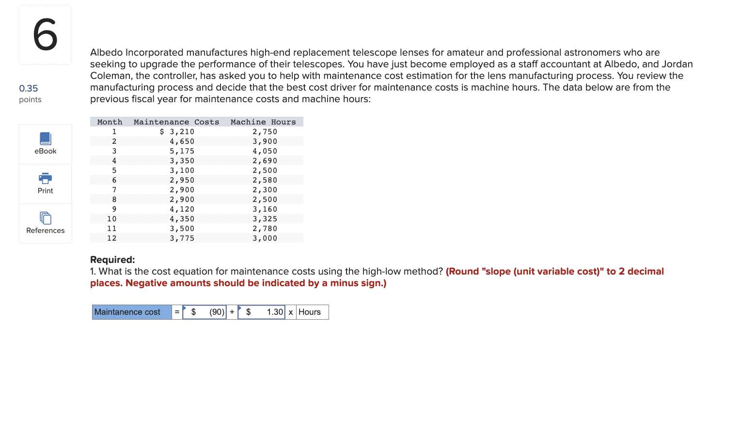 PLEASE INCLUDE THE SPECIFIC POINTS AND THEIR COORDINATES THANKS! Albedo Incorporated