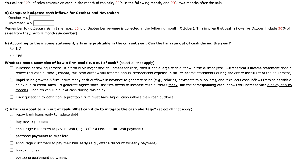 10% of next month's sales. Fill in the missing numbers. February March