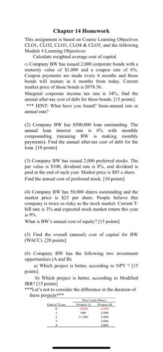  Please answer all! No excel use if possible please. Chapter 14