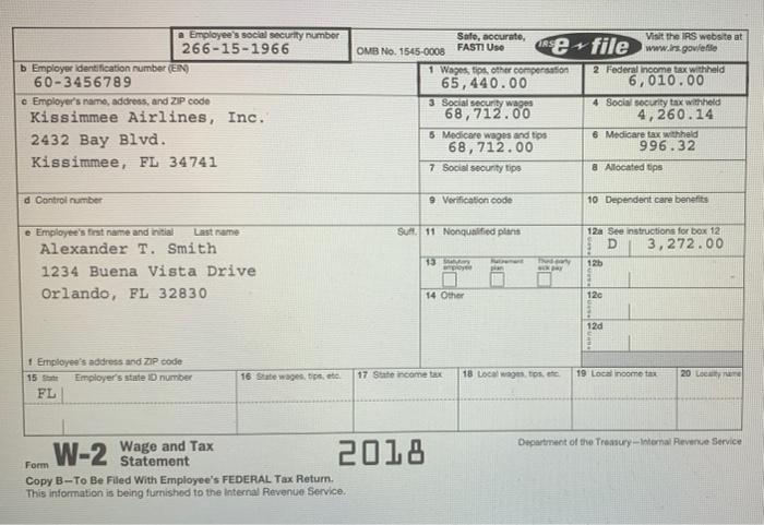 Alexander Smith and his wife Allison are married and file a joint