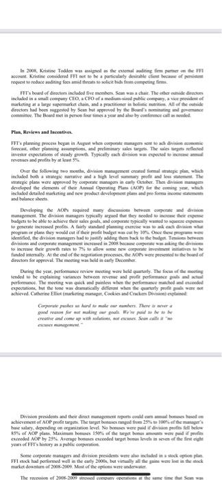 held just after the Fit Food annual shareholders meeting. The division managers