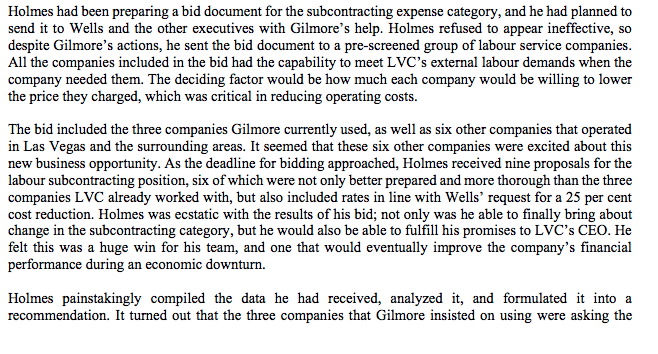 no problem in terms of the final outcome; in fact, the bid