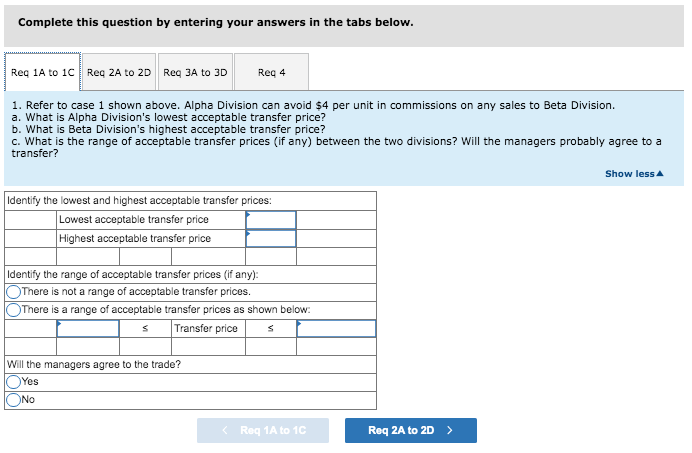 divisions within the same company. The managers of both divisions are evaluated