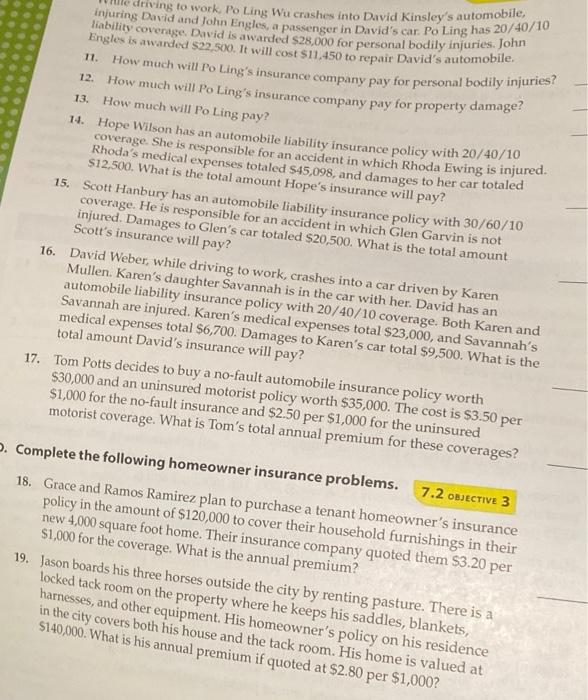 answers in the blanks provided A. Complete the following health insurance problems.
