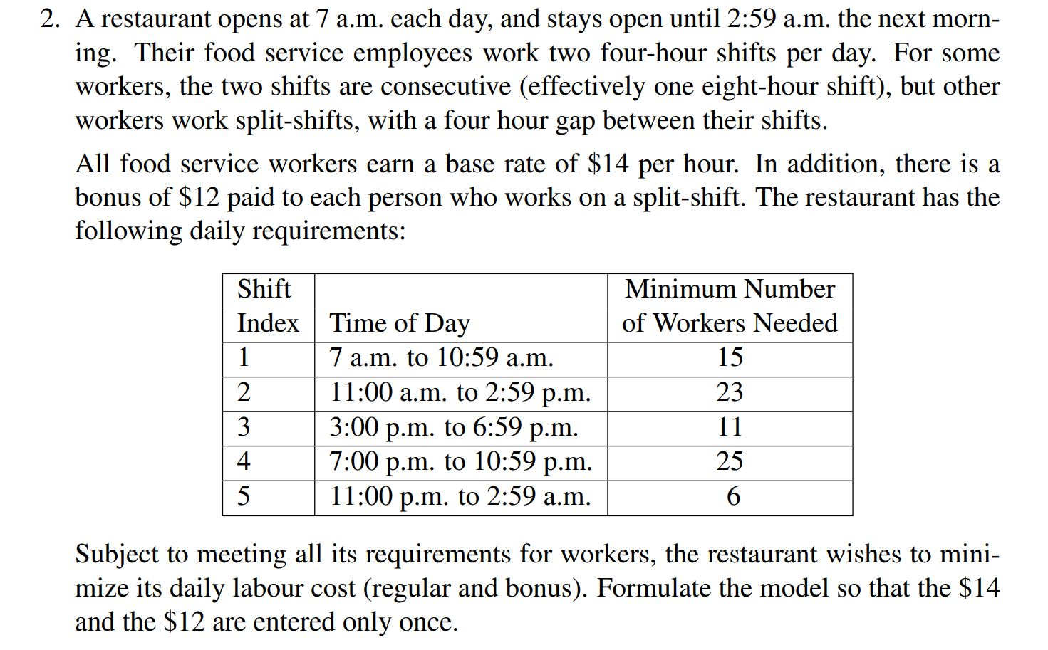 Q: Use the Excel Solver to solve this model. Submit the computer