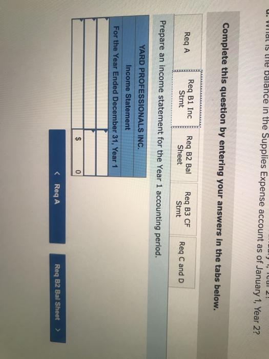 experienced the following events in Year 1, its first year of operation