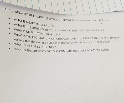 it was my own company. PARTE: You will be creating your own