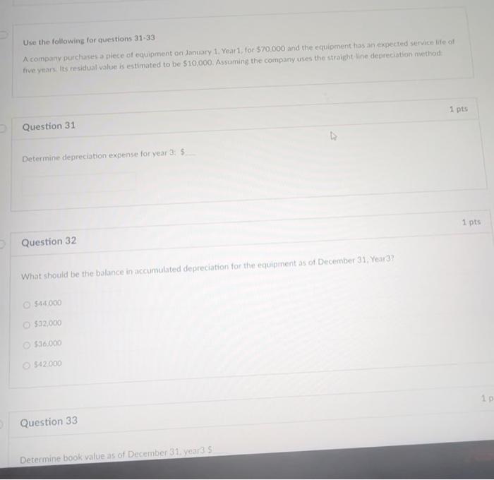 use the data to answer 31,32,33. thank you! Use the following for