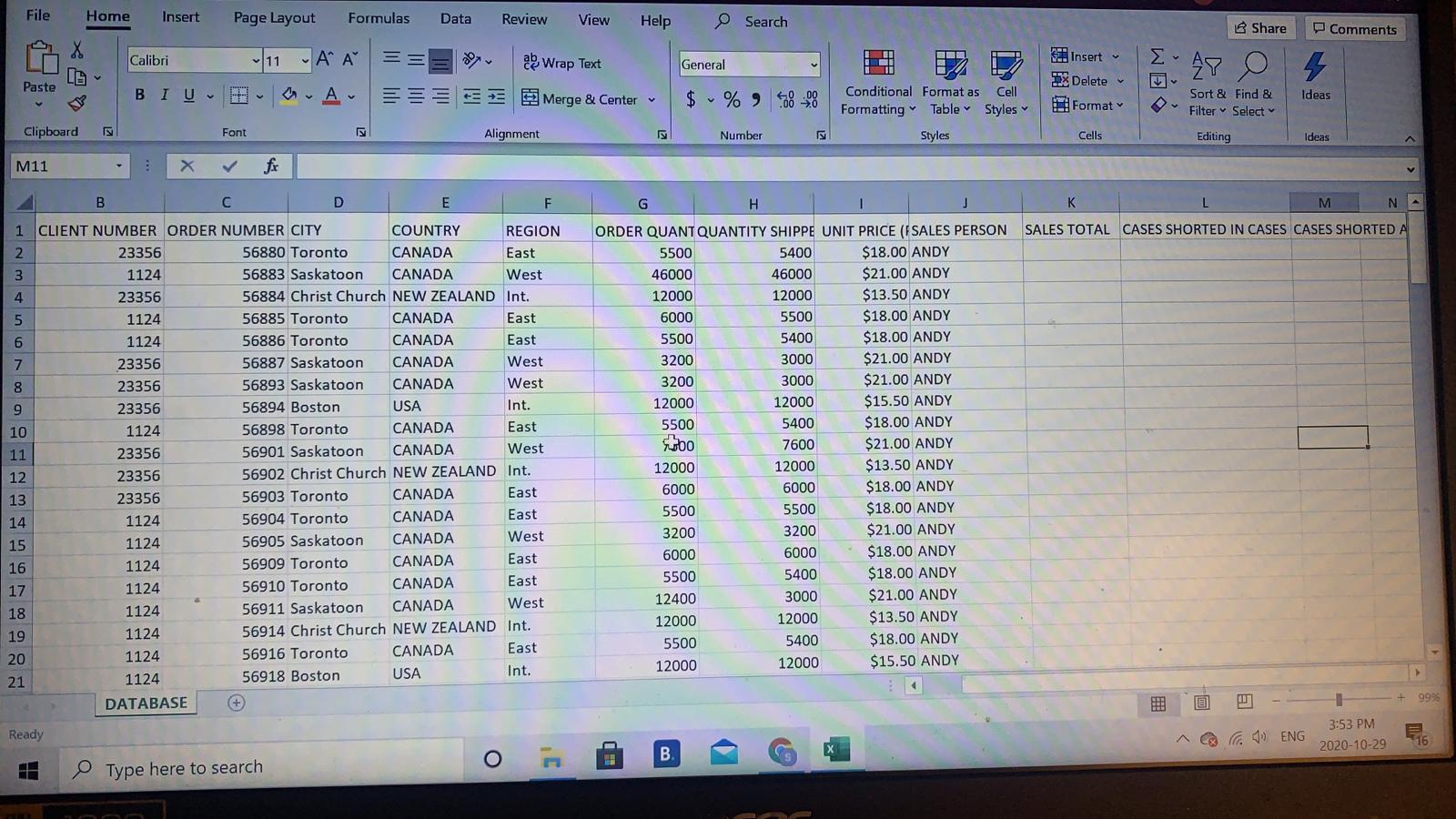 STEP 1 From your email, open the excel sheet that was emailed