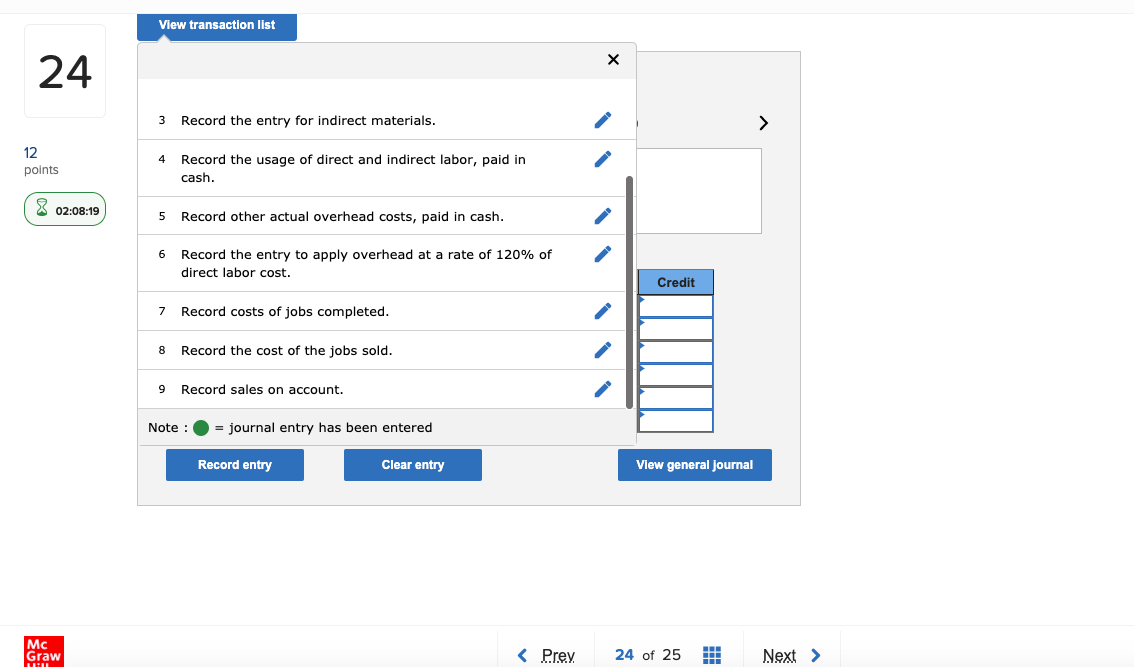 24 12 points a. Raw materials purchased on account, $80,000. b. Direct