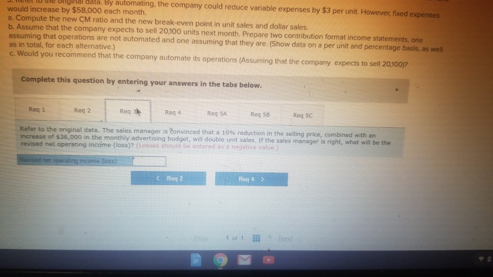 company's contribution format income statement for the most recent month is given