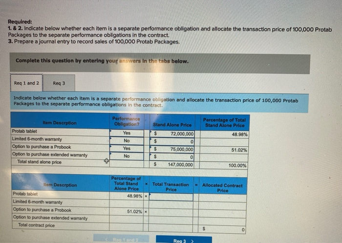 sales price of a Protab Package includes the following: One Protab computer.
