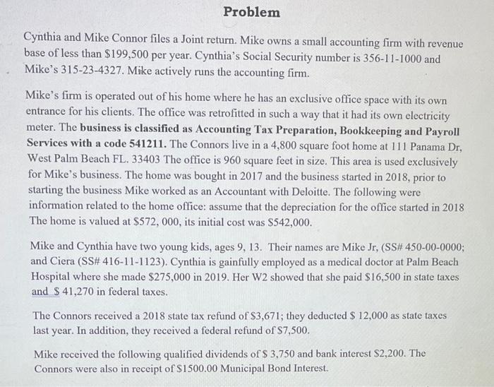 Please answer the following required questions.Using forms from IRS 2020. Thank you