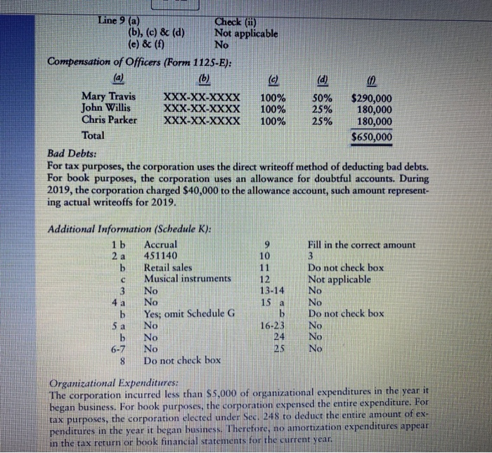 corporation uses the calendar year and accrual basis for both book and