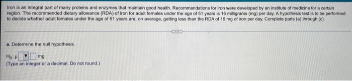 please help! thank you so much Iron is an integral part of