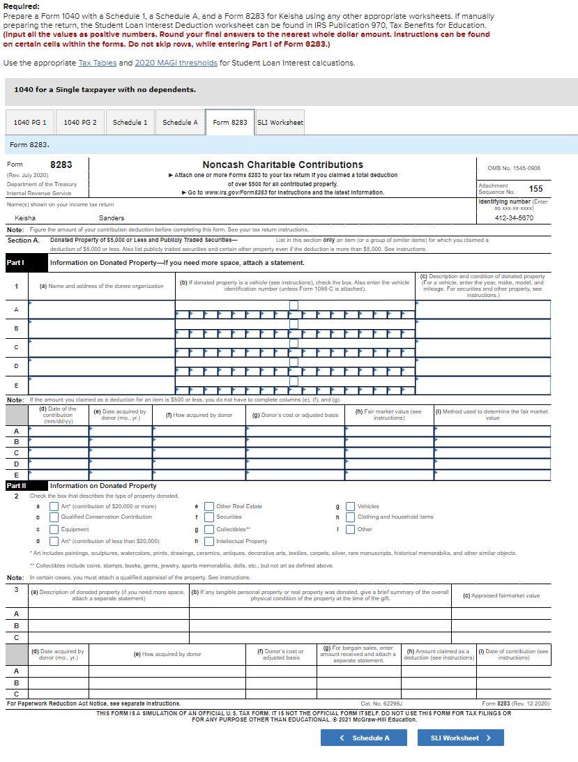 any virtual currency during the year. . Keisha Sanders, a divorced single