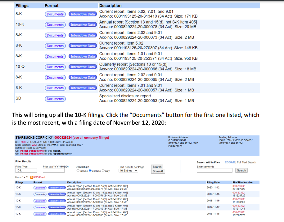 Course Note 5A, find the most recent 10-K filing for McDonalds Corporation