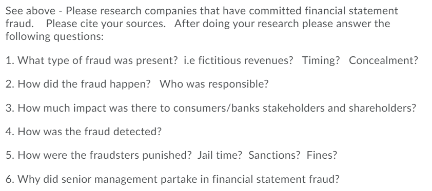 The above information is only explaining examples. Any company would work!!! See