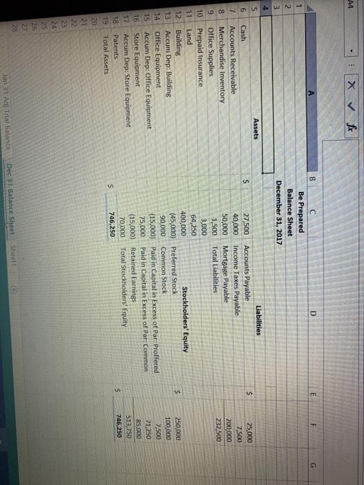 the month of January 2018 (see page 479/480 in your textbook for