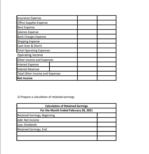 Customers and balances Suppliers and Balances Columbia $3,200 Henley Arrow $6,400 Dickies