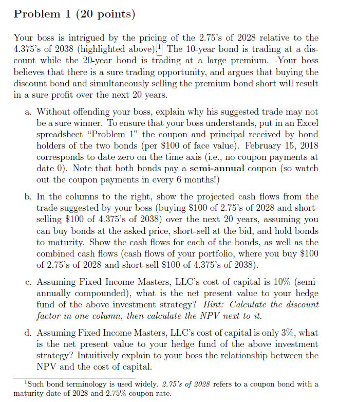 full credit. Completed assignments will include an Excel file with calculations for