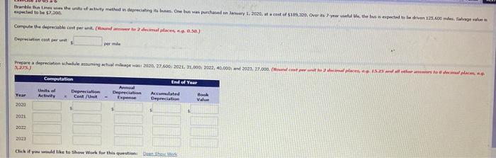  ble Bus Lines the unit of activity method is greciating its