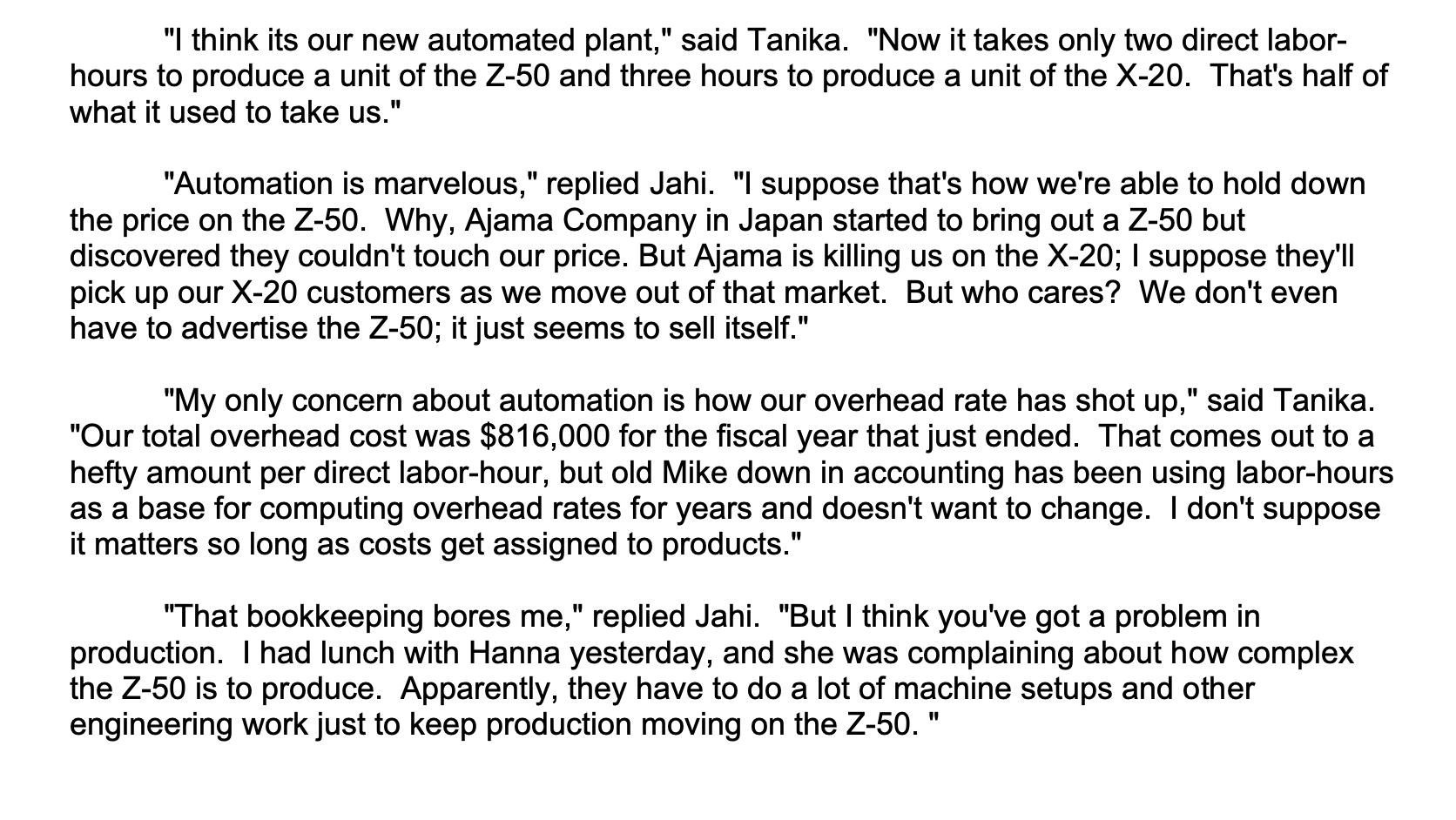 on the X-20 model and shift our resources toward the new Z-50