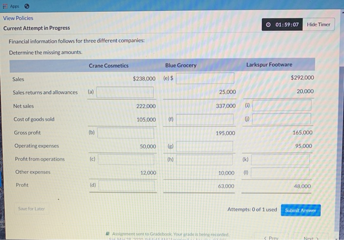  Apps > View Policies Current Attempt in Progress O 01:59:07 Hide